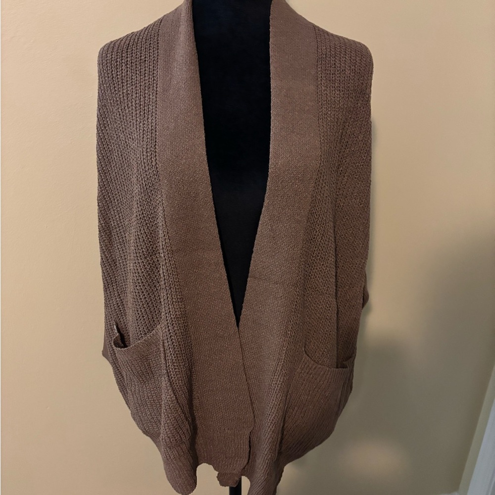 Miracle Brown Open-Front Knit Cardigan - Picture 6 of 10